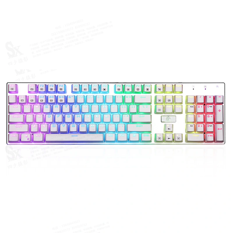 104 Tuşlu RGB Mekanik Oyun Klavyesi USB Kablolu